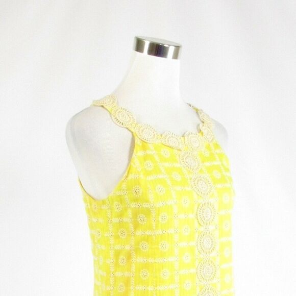 Tibi yellow white geometric dress 4 - Picture 4 of 8